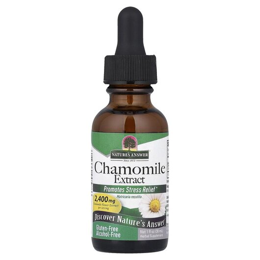 Основне фото товару Nature's Answer, Chamomile Alcohol-Free, Ромашка, 30 мл