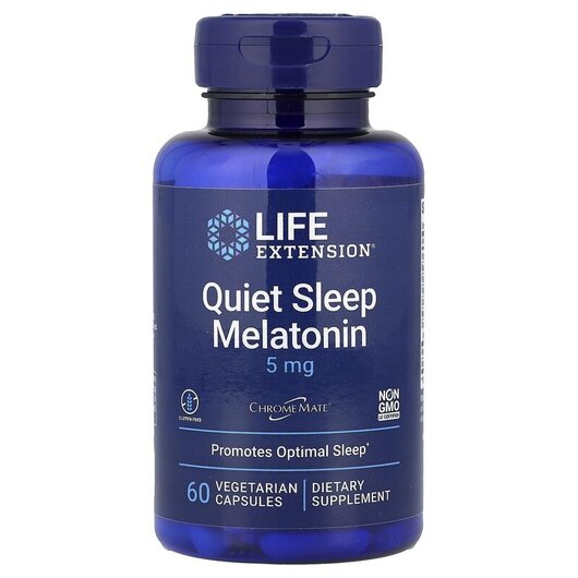 Основное фото товара Life Extension, Мелатонин 5 мг, Quiet Sleep Melatonin 5 mg, 60 ка