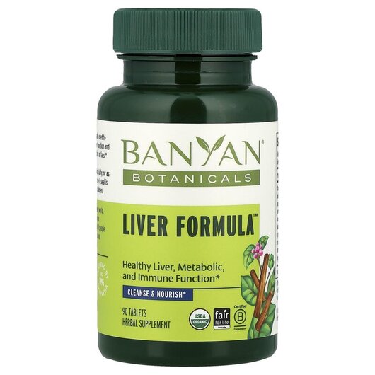 Основное фото товара Liver Formula Основное фото товара Banyan Botanicals, Поддержка печени, Liver Formula, 90 таблеток