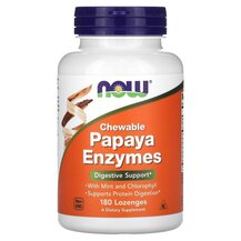 Chewable Papaya Enzyme Ферменты Папайи NOW Foods