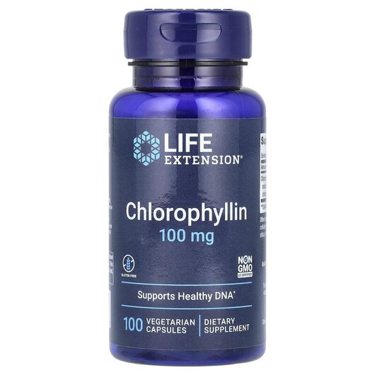 Основне фото товару Chlorophyllin 100 mg Основне фото товару Life Extension, Chlorophyllin 100 mg, Хлорофілін 100 мг, 100 капс