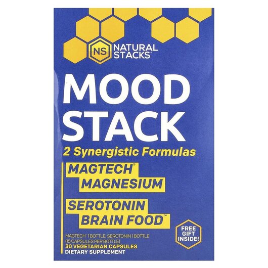 Основне фото товару Mood Stack Основне фото товару Natural Stacks, Mood Stack, Підтримка стресу, 2 шт