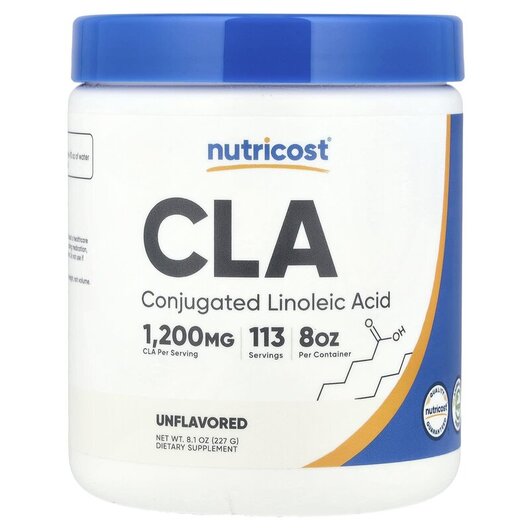 Основное фото товара Nutricost, Линолевая кислота, CLA Unflavored, 227 г