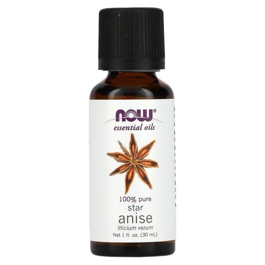 Основное фото товара NOW Foods, Эфирное масло, Pure Essential Oil Star Anise, 30 мл