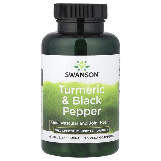 Основне фото товару Turmeric & Black Pepper Основне фото товару Turmeric & Black Pepper, Екстракт кореня куркуми, 90 Veggie C