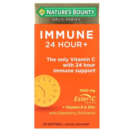 Основное фото товара Immune 24 Hour+ 500 mg Основное фото товара Nature's Bounty, Добавка для иммунитета, Immune 24 Hour+, 50