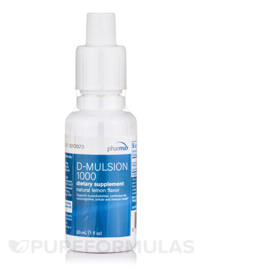 Основне фото товару D-Mulsion 1000 Natural Lemon Flavor Основне фото товару Pharmax, D-Mulsion 1000 Natural Lemon Flavor, Вітамін D3, 30 мл