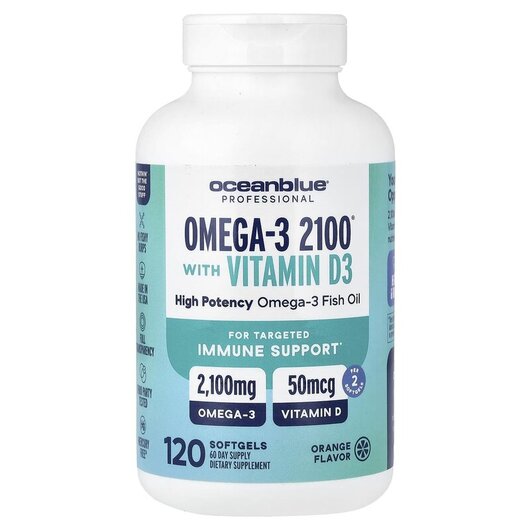 Основное фото товара Professional Omega-3 2100 With Vitamin D High Potency Vanilla Основное фото товара Professional Omega-3 2100 With Vitamin D High Potency, Витамин D,