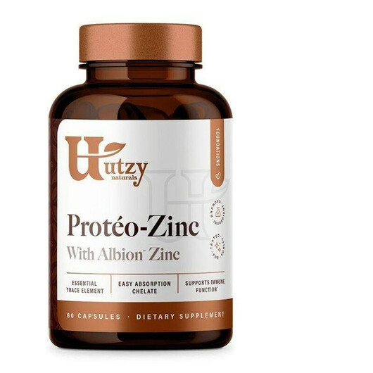 Основное фото товара Utzy Naturals, Цинк, Protéo-Zinc, 60 капсул