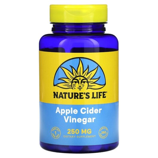 Основное фото товара Apple Cider Vinegar 250 mg Основное фото товара Natures Life, Яблочный уксус, Apple Cider Vinegar 250 mg, 250 кап