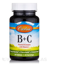 Вітаміни Vitamins B + C Carlson 50 таблеток Вітаміни Vitamins B + C Carlson 50 таблеток