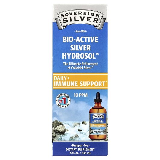 Основне фото товару Bio-Active Silver Hydrosol Dropper-Top Daily +, Колоїдне срібло, 