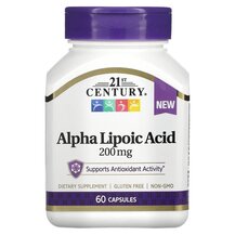 Alpha Lipoic Acid 200 mg Альфа-липоевая 21st Century Alpha Lipoic Acid 200 mg Альфа-липоевая 21st Century