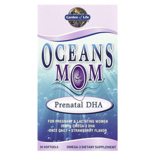 Основне фото товару Oceans Mom Prenatal DHA, Океанічна DHA для вагітних, 30 капсул