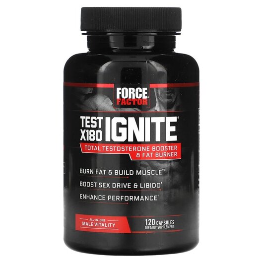 Основное фото товара Test X180 Ignite Free Testosterone Booster & Fat Burner Основное фото товара Test X180 Ignite Free Testosterone Booster, Тестостероновый бусте