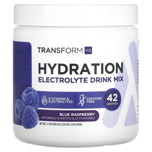 Основное фото товара Hydration Electrolyte Drink Mix Caffeine Free Blue, Электролиты, 