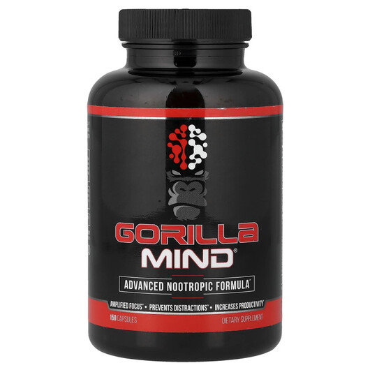 Основне фото товару Gorilla Mind, Advanced Nootropic Formula, Підтримка мозку, 150 ка