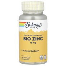 Био Цинк 15 мг Bio Zinc 15 mg Solaray 100 капсул