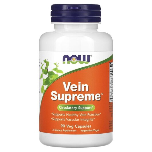 Основне фото товару Vein Supreme Основне фото товару NOW Foods, Vein Supreme, Підтримка вен, 90 капсул
