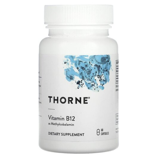 Основне фото товару Thorne, Methylcobalamin 60, Метилкобаламін B12, 60 капсул