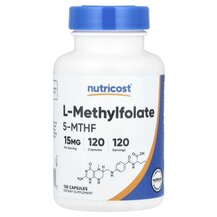 Метилфолат L-Methylfolate 15 mg Nutricost 120 капсул Метилфолат L-Methylfolate 15 mg Nutricost 120 капсул