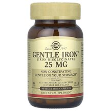 Gentle Iron 25 mg Мягкое железо Solgar 90 капсул