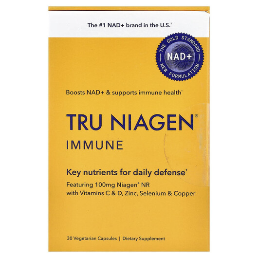 Основное фото товара Tru Niagen, Поддержка иммунитета, Immune, 30 капсул