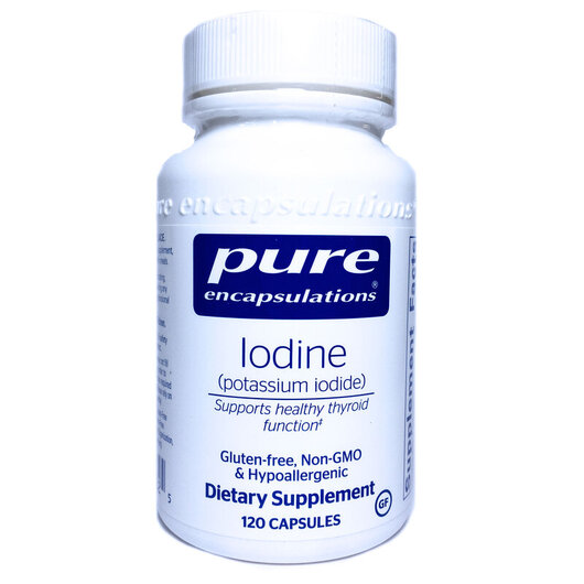Основне фото товару Iodine Potassium iodide Основне фото товару Pure Encapsulations, Iodine Potassium iodide, Йодид калію, 120 ка