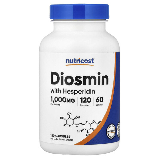 Основне фото товару Nutricost, Diosmin With Hesperidin, Гесперидин, 120 капсул