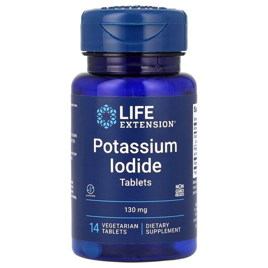 Основное фото товара Life Extension, Калий, Potassium Iodide 130 mg, 14 таблеток