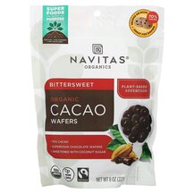 Какао у порошку Organic Cacao Wafers Bittersweet Navitas