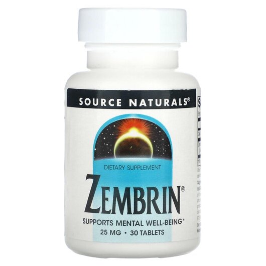 Основное фото товара Zembrin 25 mg Основное фото товара Source Naturals, Зембрин, Zembrin 25 mg, 30 таблеток
