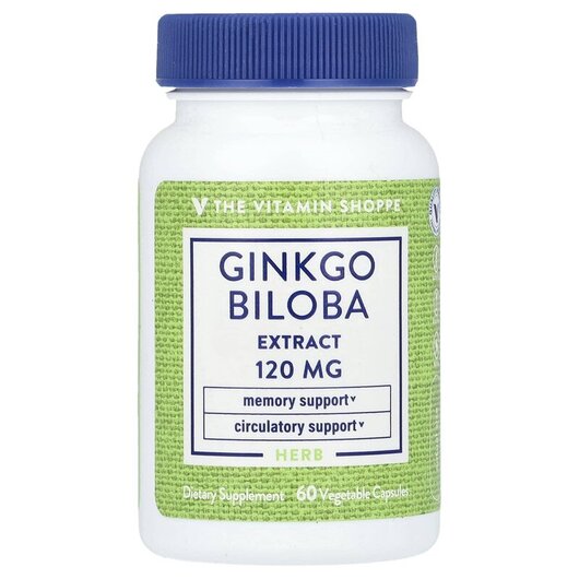 Основное фото товара Гинкго Билоба, Ginkgo Biloba Extract 120 mg, 60 капсул