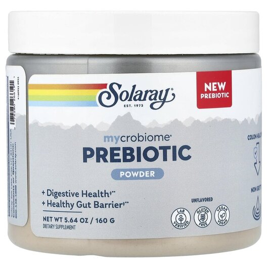 Основне фото товару Mycrobiome Prebiotic Powder Unflavored Основне фото товару Solaray, Mycrobiome Prebiotic Powder Unflavored, Пребіотики, 160