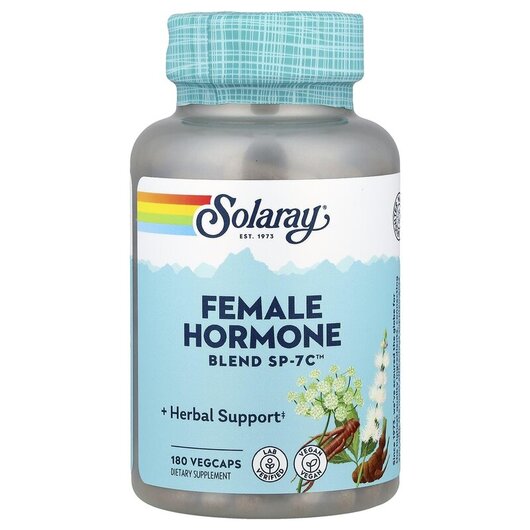 Основне фото товару Solaray, Female Hormone Blend SP-7C, Підтримка гормонів, 180 капс