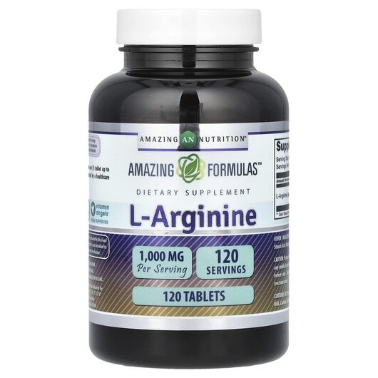 Основное фото товара L-Arginine 1000 mg Основное фото товара Amazing Nutrition, L-Аргинин, L-Arginine 1000 mg, 120 таблеток