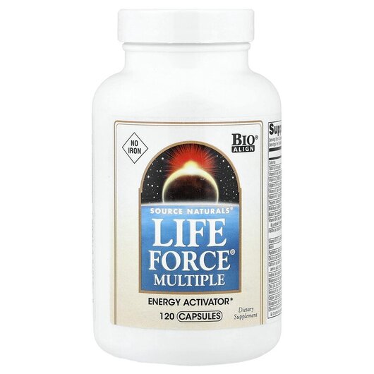 Основное фото товара Source Naturals, Железо, Life Force Multiple No Iron 120, 120 кап
