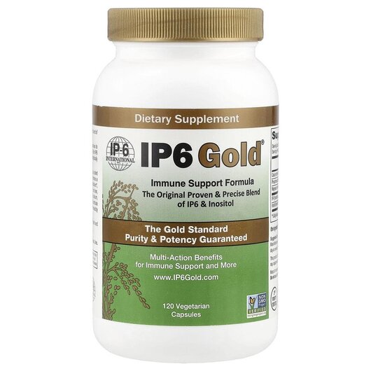 Основное фото товара IP6 Gold Immune Support Formula Основное фото товара Витамин B8 Инозитол, IP6 Gold Immune Support Formula, 120 капсул