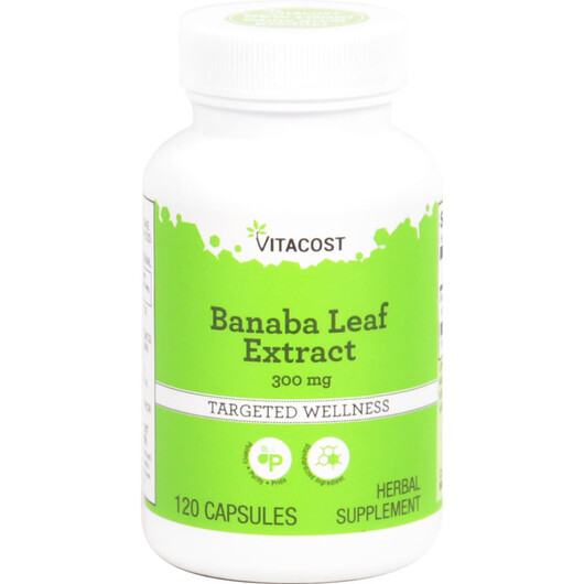 Основное фото товара Банаба, Banaba Leaf Extract - Standardized 300 mg, 120 капсул