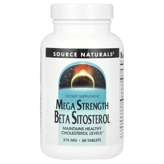 Основне фото товару Mega Strength Beta Sitosterol 375 mg Основне фото товару Mega Strength Beta Sitosterol 375 mg, Бета-Ситостерол, 60 таблето