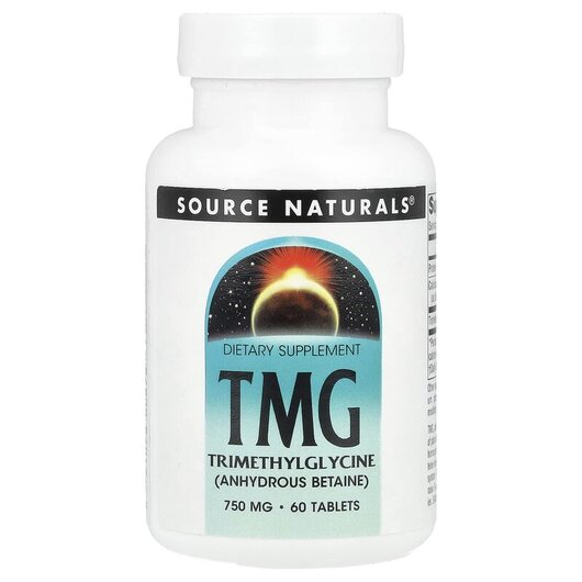 Основное фото товара Source Naturals, Триметилглицин, TMG 750 mg, 60 таблеток