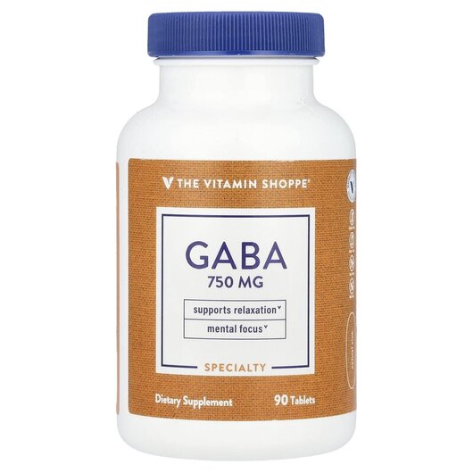 Основное фото товара GABA 750 mg Основное фото товара TheVitaminShoppe, ГАМК, GABA 750 mg, 90 таблеток