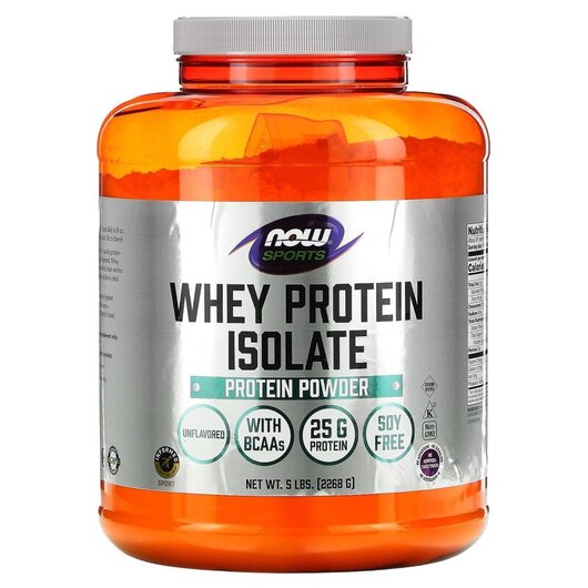 Основное фото товара Протеин, Sports Whey Protein Isolate Natural Unflavored, 2268 г