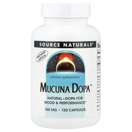 Основное фото товара Mucuna Dopa 100 mg Основное фото товара Source Naturals, Мукуна, Mucuna Dopa 100 mg, 120 капсул