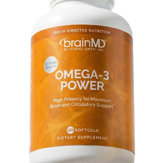 Основне фото товару Omega-3 Power Основне фото товару BrainMD, Omega-3 Power, Омега 3, 120 капсул