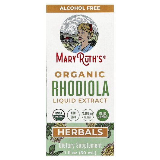 Основне фото товару MaryRuth's, Organic Rhodiola Liquid Extract, Родіола, 30 мл