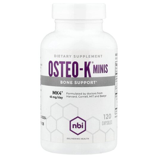 Основне фото товару NBI Health, Osteo-K Minis, Підтримка суглобів, 120 капсул
