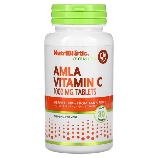 Основное фото товара NutriBiotic, Витамин C, Immunity Amla Vitamin C 1000 mg, 30 табле
