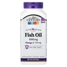 Fish Oil 1000 mg Омега 3 21st Century 90 капсул