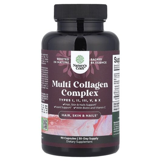 Основное фото товара Multi Collagen Complex Основное фото товара Nature's Craft, Коллаген, Multi Collagen Complex, 90 капсул